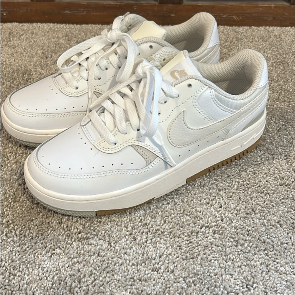 Nike Gamma Force White and Tan Women's Sneakers